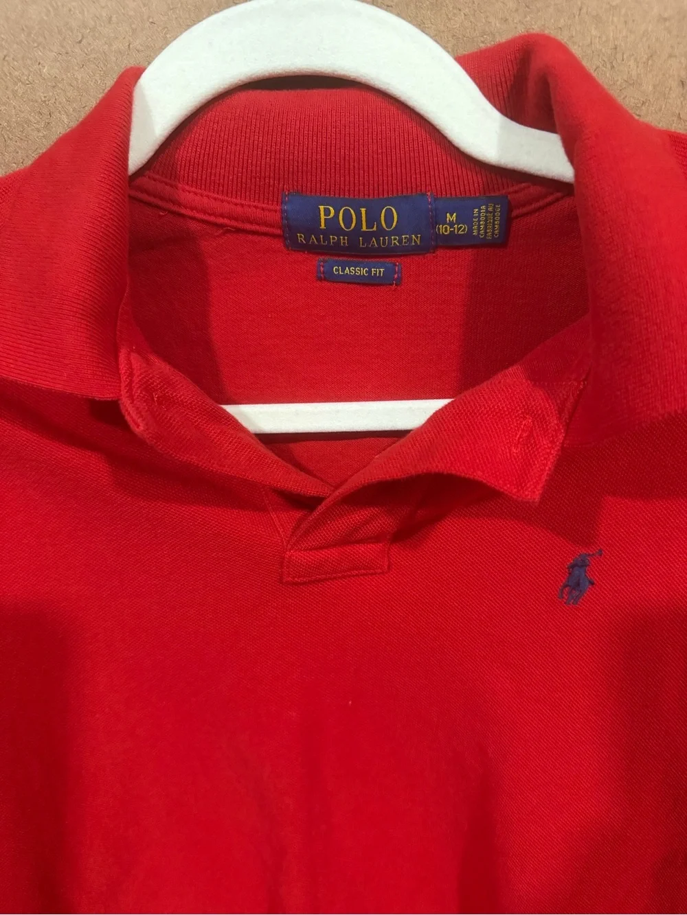 Polo kids Ralph Lauren Red Long-Sleeve Polo 10/12 M
